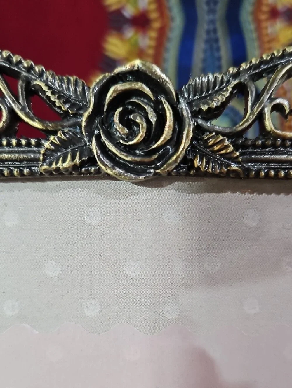 Beautiful Ornate Silver Decorative Baroque Style Rose & Filigree Picture Frame